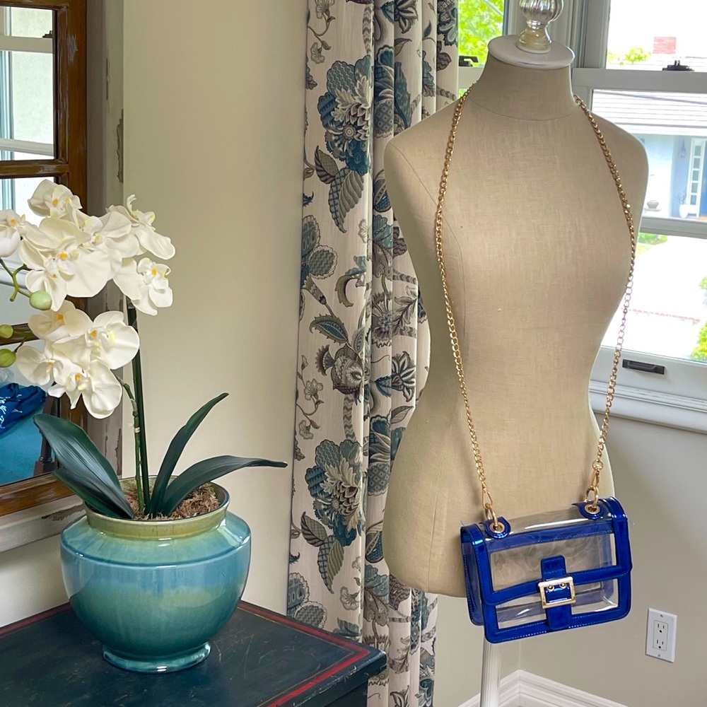 Clear Stadium Approved Cross Body Chain Purse Gem